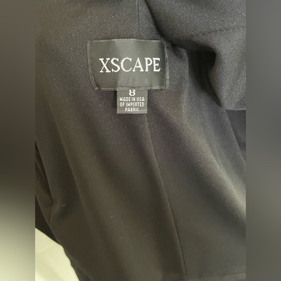 Xcape Black Cocktail Dress with Beaded Siding and Back - Picture 5 of 5